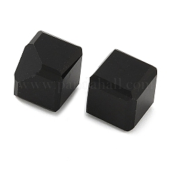 K9ガラス模造オーストリアクリスタルビーズ  穴がない  正方形  ブラック  6x6x6mm&nbsp;GLAA-P069-01B-280