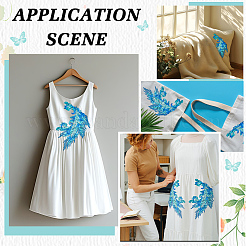4Pcs 2 Style Polyester Embroidery Sew on Appliques&nbsp;PATC-MA0001-33C
