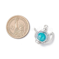 鉄製ループと合金ビーズフレーム付き  ミックスカラー  25x23x10mm  穴：2.5mm&nbsp;PALLOY-JF03780