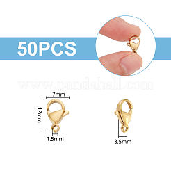 PVD Vacuum Plating 304 Stainless Steel Lobster Claw Clasps&nbsp;STAS-UN0018-95A-G