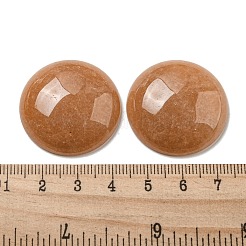天然レッドアベンチュリンカボション  フラットラウンド  30x7~8.5mm&nbsp;G-C115-02B-13