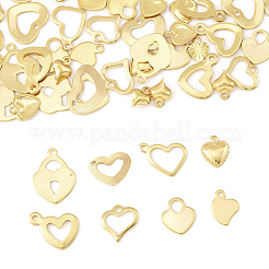 60Pcs 10 Styles Stainless Steel Charms&nbsp;STAS-FS0001-96