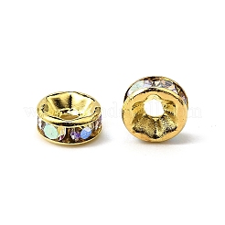 Brass Rhinestone Spacer Beads&nbsp;RB-A014-Z6mm-28G