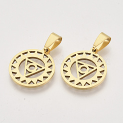 Chakra Theme 201 Stainless Steel Pendants&nbsp;STAS-N089-53G