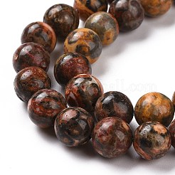 Natural Leopard Skin Jasper Round Beads Strands&nbsp;G-S182-8mm