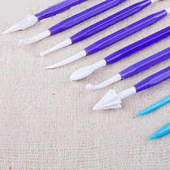 プラスチック粘土ツールセット  ライトクレイクラフトツール  DIYエンボスツール  ミックスカラー  146~175x8mm  7個/セット  150.5x4.5~6.5mm  2個/セット&nbsp;LS-AJEW-L072-25