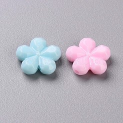 不透明なアクリルビーズ  多面カット  花  ミックスカラー  13.5x14x4mm  穴：1.5mm  約1298個/500g&nbsp;TACR-S154-39D