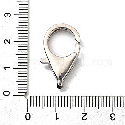 Brass Clear Cubic Zirconia Lobster Claw Clasps&nbsp;KK-Z078-49C-P