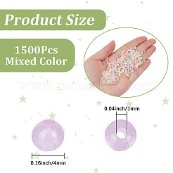 1500Pcs Opaque Luminous Acrylic Beads&nbsp;OACR-PA0001-99