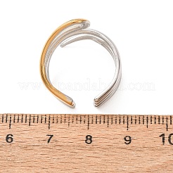 Two Tone 304 Stainless Steel Cuff Open Rings&nbsp;LS-SA-CBA751F-03GP