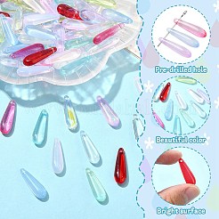 100Pcs Glass Teardrop Pendants&nbsp;GLAA-CJ0002-79