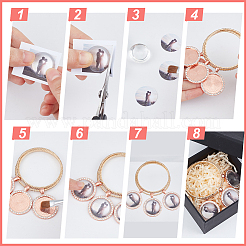 2Pcs 2 Colors Iron Rhinestone Multi-strand Stretch Round Oval Charms Bracelets&nbsp;BJEW-DR00009