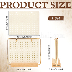 Iron Felt Enamel Pin Display Pages with Wooden Base&nbsp;ODIS-WH0007-77