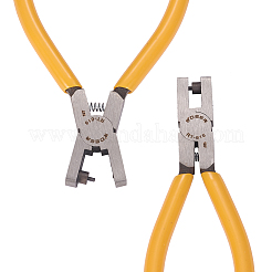 鉄穴パンチプライヤー  2mmの丸穴をポーチできます  きいろ  136x91x9.5mm&nbsp;PT-YW0001-06