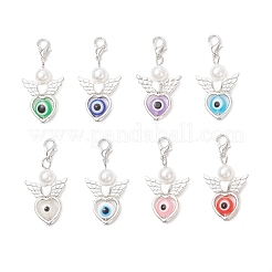 Angel & Evil Eye Alloy & Resin Pendant Decorations&nbsp;HJEW-JM04278-02
