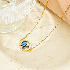 Exquisite Brass Pave Clear Shiny Cubic Zirconia Flat Round with Star Pendant Necklaces&nbsp;DS0332