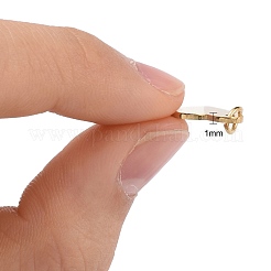 201 ステンレススチール スタンピング ブランク タグ チャーム  鏡面研磨仕上げ  ハート  ゴールドカラー  10x12x1mm  穴：3.5mm&nbsp;STAS-S105-T618-2