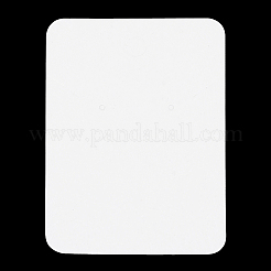 厚紙のアクセサリー台紙  ネックレスやピアスに使用  長方形  乳白色  72x52x0.3mm  穴：6mm&nbsp;LS-X-CDIS-S025-05