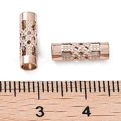 イオンプレーティング（IP）304ステンレススチールビーズをくりぬく  コラム  ローズゴールド  12x4mm  穴：3mm&nbsp;STAS-G326-01RG