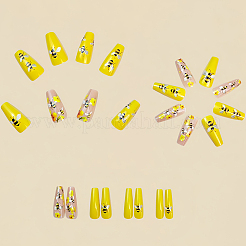Bees Pattern Plastic Full Cover Press On False Nails&nbsp;MRMJ-CP0001-73