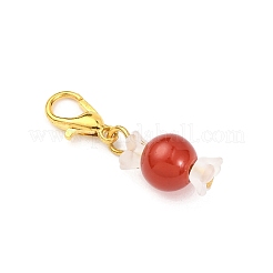 6Pcs Glass Candy Pendant Decorations&nbsp;HJEW-JM04363-02