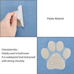 ペバ接着剤滑り止めバスタブステッカー  プラスチックスクレーパー付き  浴室付属品  足跡  サドルブラウン  111x127x1mm&nbsp;FIND-WH0077-41