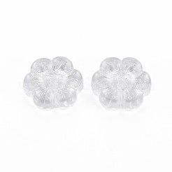 透明なアクリルビーズ  花  透明  12.5x13x4mm  穴：1.2mm&nbsp;X-TACR-T003-34