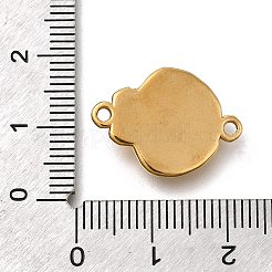 304ステンレススチールコネクタチャーム  シェル形状リンク  イオンプレーティング（ip）  18KGP本金メッキ  20.5x15x4mm  穴：1.6mm&nbsp;STAS-C119-08G