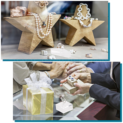 2 Sets 2 Styles Triangle & Square Acrylic Finger Ring Display Stands&nbsp;RDIS-GA0001-03