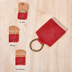 PU Imitation Leather Keychains&nbsp;KEYC-WH0003-08AB