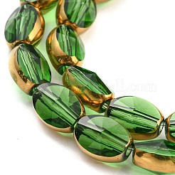 Electroplate Transparent Glass Beads Strands&nbsp;EGLA-G037-03A-HP09