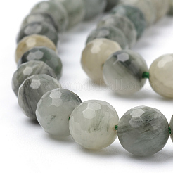 Natural Green Line Jasper Beads Strands&nbsp;G-Q462-102-6mm