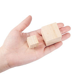 ソリッドキューブ木製ブロック  ビルディングブロック  初期の教育用おもちゃ  新規ブロック  バリーウッド  20x20x20mm  30pc  35x35x35mm  30pc  60個/セット&nbsp;DIY-BC0010-04