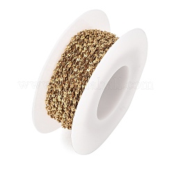 304ステンレススチールチェーン  ハンダ付け  ゴールドカラー  1x0.4mm&nbsp;CHS-L001-170-0.4mm-G