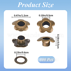 300Pcs Iron Rivets&nbsp;FIND-GF0007-42A