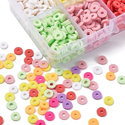 1500Pcs 10 Colors Light Colors Handmade Polymer Clay Beads&nbsp;CLAY-YW0001-37A