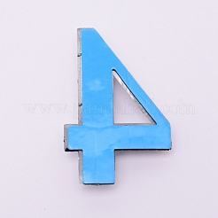 プラスチックとPVCの番号記号ラベル  銀  NUM。4  4：70x46x8mm&nbsp;X-KY-WH0023-B04-01