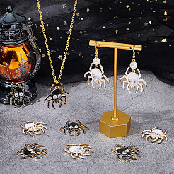 20Pcs 2 Colors Rack Plating Alloy Enamel Pendants&nbsp;ENAM-SC0004-18