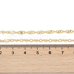 女性のための真鍮の楕円形のリンク チェーン ネックレス  カドミウムフリー＆鉛フリー  18KGP本金メッキ  17.44インチ（44.3cm）&nbsp;NJEW-P265-25G