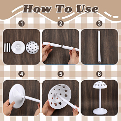 Plastic Wig Display Stands&nbsp;ODIS-WH0099-302A