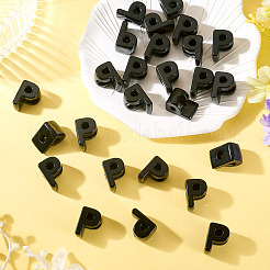 アクリルヨーロピアンビーズ  大穴ビーズ  文字p  21x17.5x13.5mm  穴：6mm&nbsp;OACR-TAC0013-14P