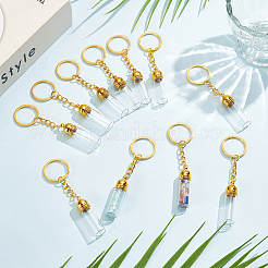 12Pcs Glass Wish Bottle Keychains&nbsp;AJEW-UN00050