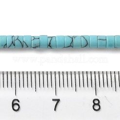 合成ターコイズビーズ連売り  ディスク  ヒシビーズ  3.3x2.5mm  穴：0.9mm  約153個/連  14.96''（38センチメートル）&nbsp;G-K368-A05-02