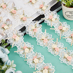 b 2 Yards Embroidery Polyester Flower Lace Trim Ribbon&nbsp;OCOR-GF0001-96