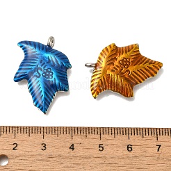 合金エナメルチャーム  プラチナ  リーフチャーム  ミックスカラー  28.5x24x4.5mm  穴：1.6mm&nbsp;FIND-C065-07P