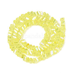 Electroplate Transparent Glass Beads Strands&nbsp;LS-EGLA-Q139-01A-A16