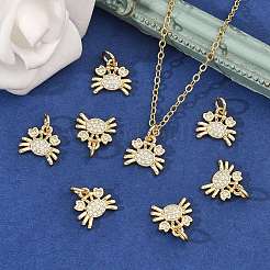 SHEGRACE Brass Clear Cubic Zirconia Charms&nbsp;XGRQ3P603-587G
