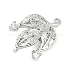 Brass Micro Pave Cubic Zirconia Pendants&nbsp;KK-Q026-21P