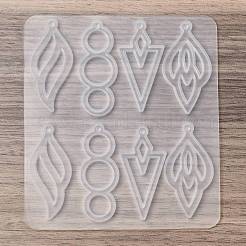 DIYシリコンモールド  レジン型  UVレジン用  エポキシ樹脂工芸品作り  ホワイト  125x115x4.5mm  穴：2mm&nbsp;SIMO-C022-01D