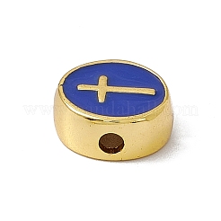 Real 18K Gold Plated Brass Enamel Beads&nbsp;LS-KK-F814-04G-02